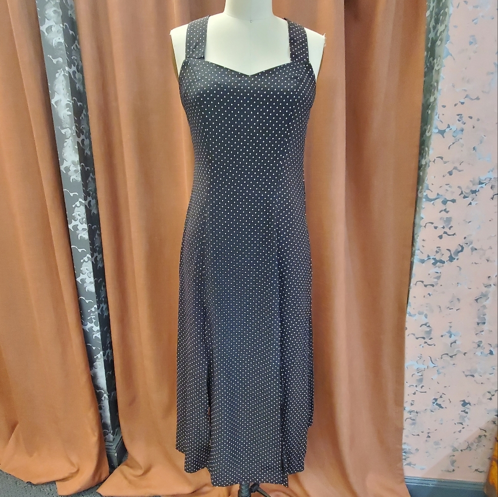 Vintage Polka Dot Midi Dress